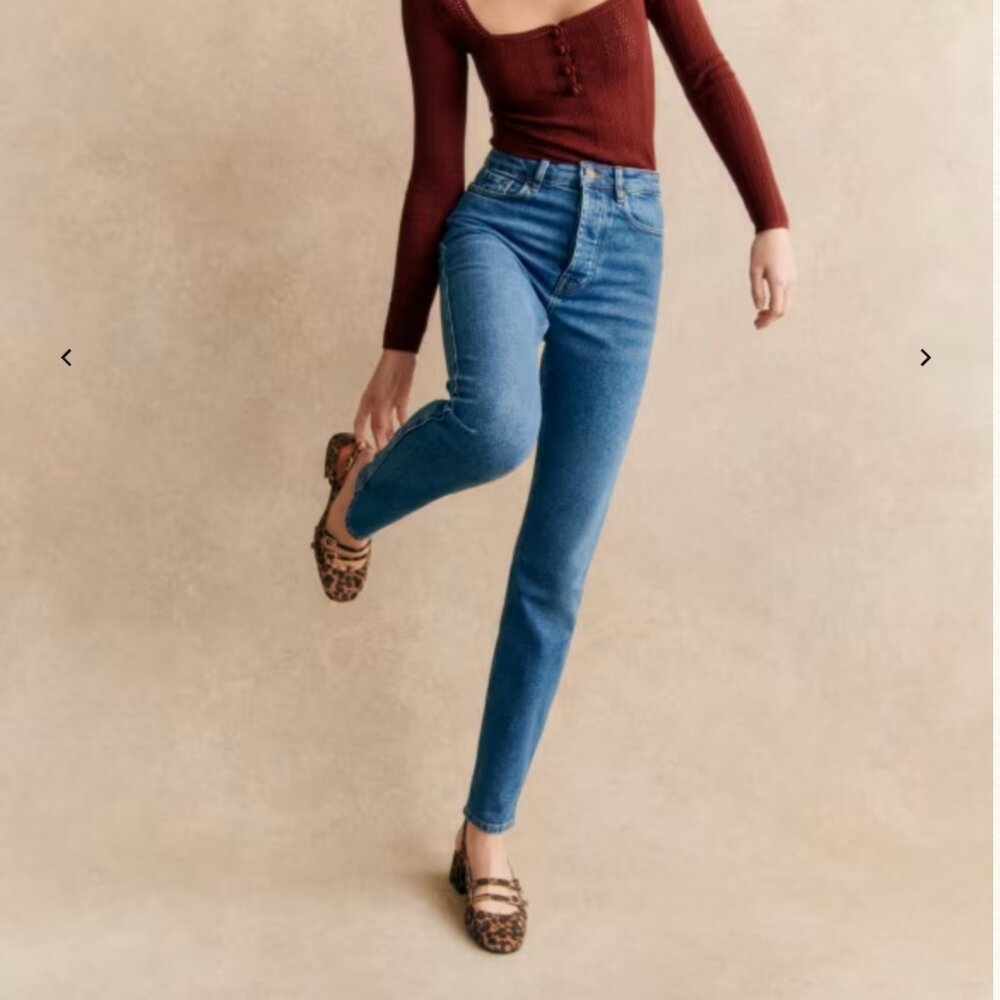 Sezane Brut Sexy Denim Blue Jeans -- Size Tall 28